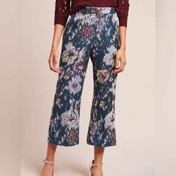 Anthropologie Pants - Anthropologie Peter Syn Emma Jacquard Cropped Trousers
